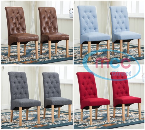 Lined fabric dining chairs - lined,