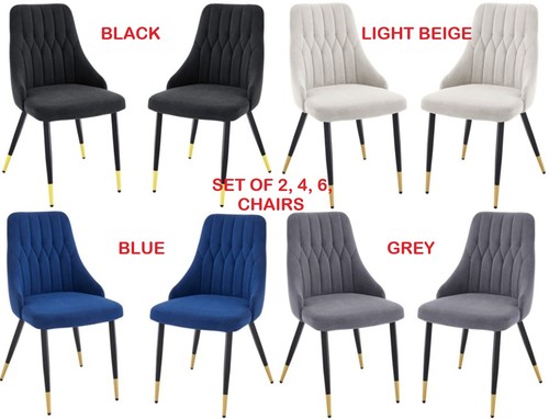 Velvet dining chairs - 2,