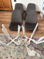 Set of 4  Velvet Fabric Dining