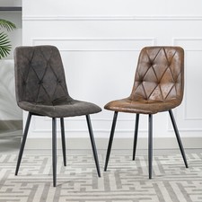 4X Dining Chairs Set Faux