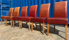 Set of Six Modern Leather