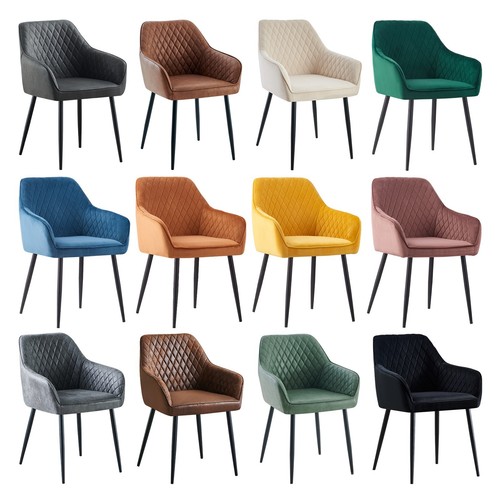 Dining chairs velvet set - x,