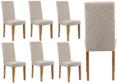 Beige velvet dining chairs - x,